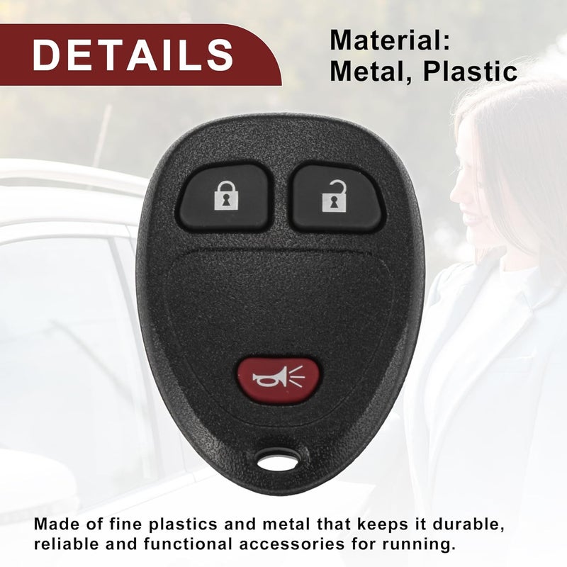 TUCKBOLD Keyless Entry Remote for Chevy Silverado 1500 2500 3500 315Mhz OUC60270 3 Button Reusable | Control Replacement Car Key Fob 1 Pcs for GMC Sierra 1500HD 2500HD 3500HD 2007-2014 - Image 4